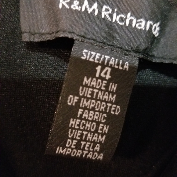 Black dress size 14 R&M Richards - Picture 4 of 9